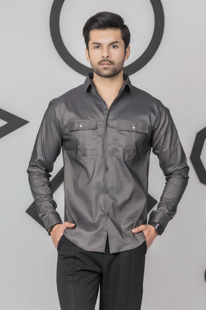 charcoal Grey Casual Shirt