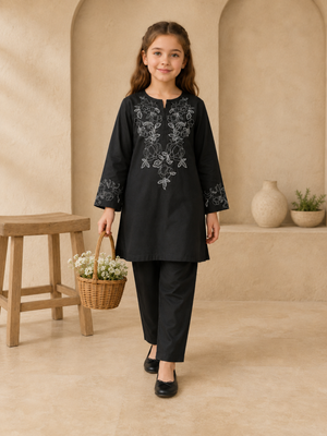 Embroidered Girls Summer 2Pcs Suit VG227-B