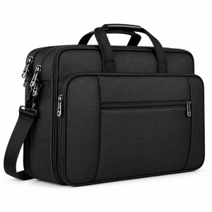 Taygeer Laptop Briefcase 15.6–17.3" Expandable Business Bag – Black