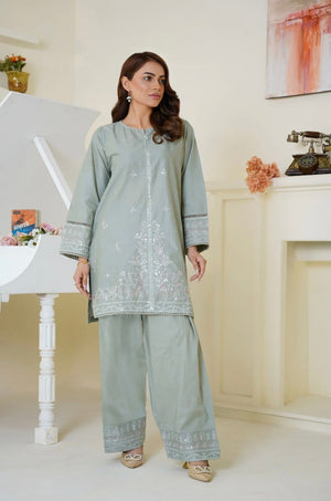 Pastel Green Farshi Shalwar 2Pc TWE-014