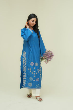 MARIUM EMBROIDERED 2PC - Blue