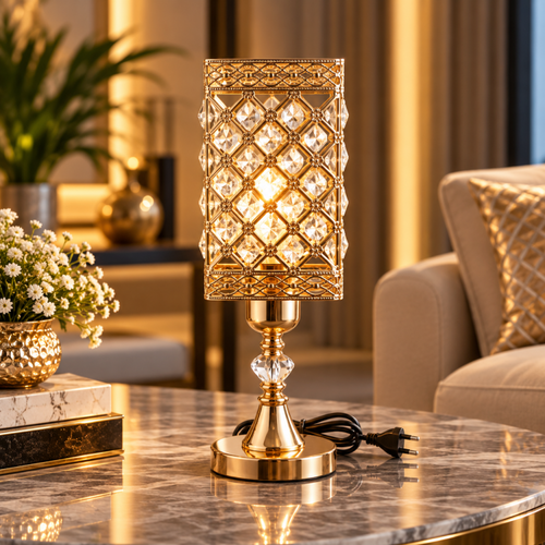 Luxury Golden Crystal Table Lamp L 004