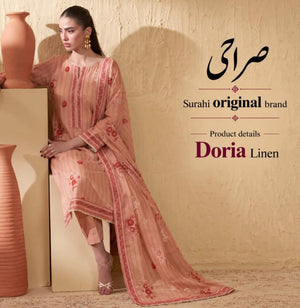 Brand:IB Surahi Collection: Doria Linen Printed