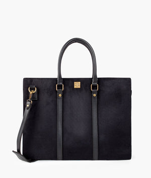 Black Suede Laptop Bag