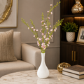 Luxury Artificial Pink Blossom Flower Arrangement with White Ceramic Vase | ch 0079