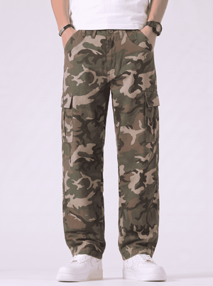 Men Loose Fit Cargo Pants - Camouflage