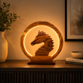 Handcrafted Sheesham Wood LED Lamp – Decorative Animal Night Light for Home & Office