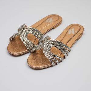 Felipe Flats - Metallic gold