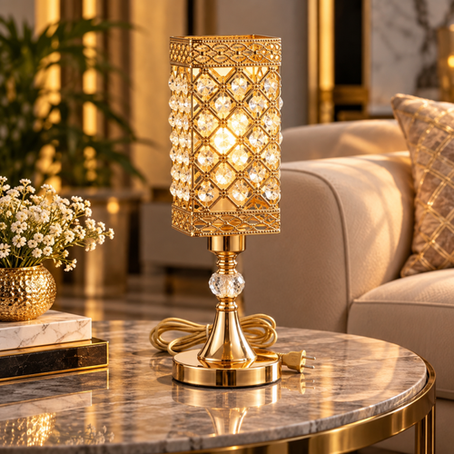Luxury Golden Crystal Table Lamp L 003