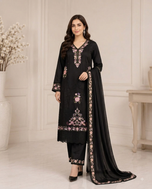 PC - 205 | 3-Piece Stitched Embroidered Soft Lawn Suit