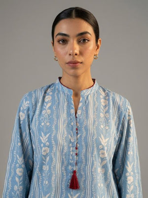 Pareesa Premium Lawn – 3PC unstitched Vol-2 Sky Blue Suit