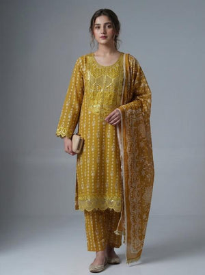 PC-555 Printed Embroidered Stitched Suit 3PC