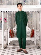 Boys Kurta Trouser Suit Set ART #VB142-B Green
