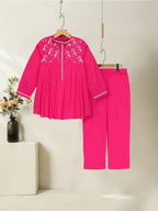 Girls Summer 2Pcs Embroidered Suit VG175-B