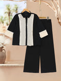 Girls Summer 2Pcs Embroidered Suit VG150-B