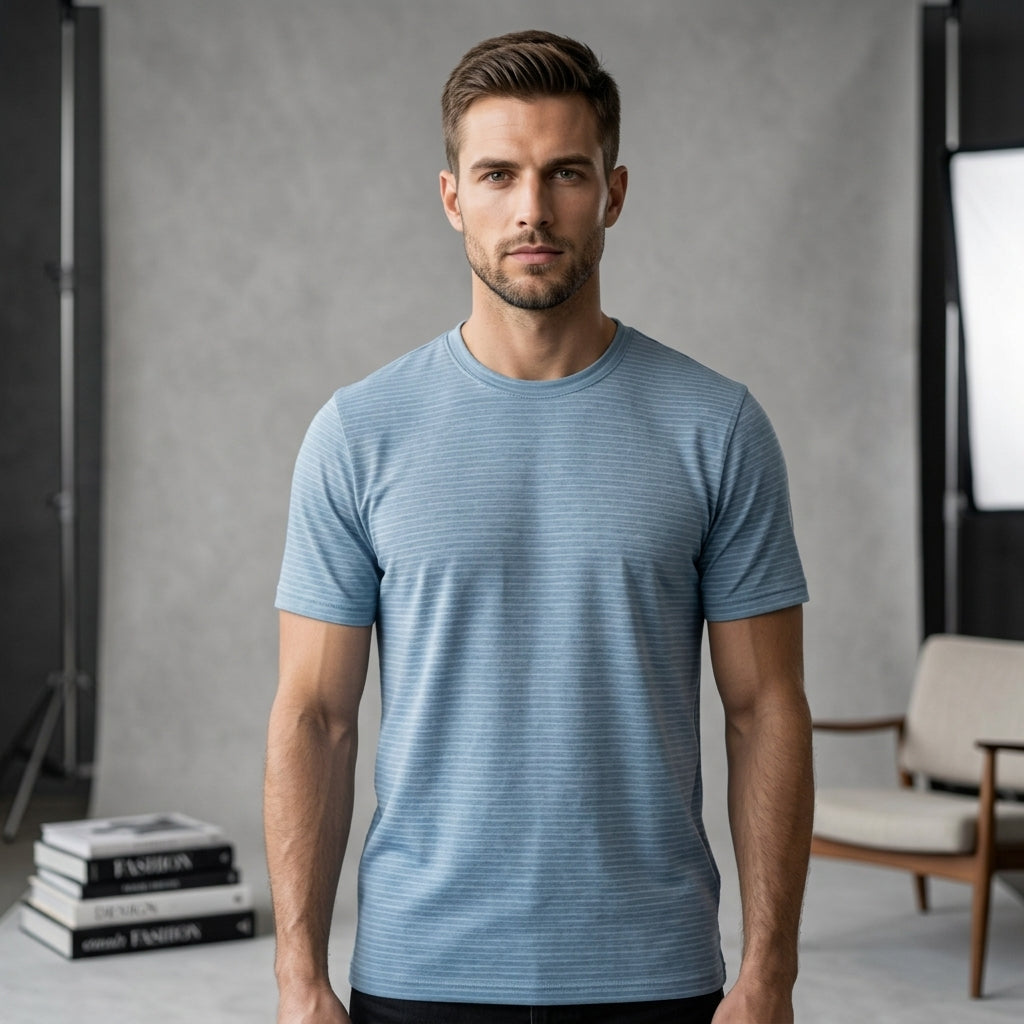 Cotton Free Lift Half Sleeve - Sky Blue