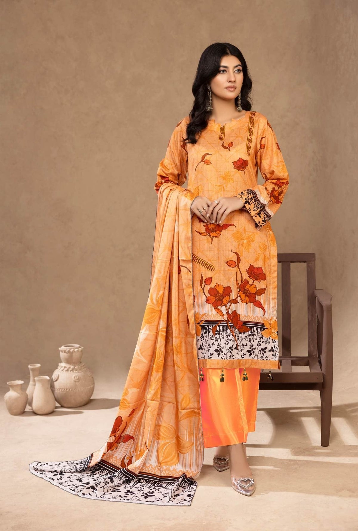 Flora Printed lawn 3PC | Premium Airjet Collection