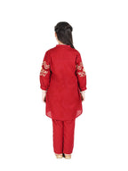 Girls Summer 2Pcs Embroidered Suit VG77-D