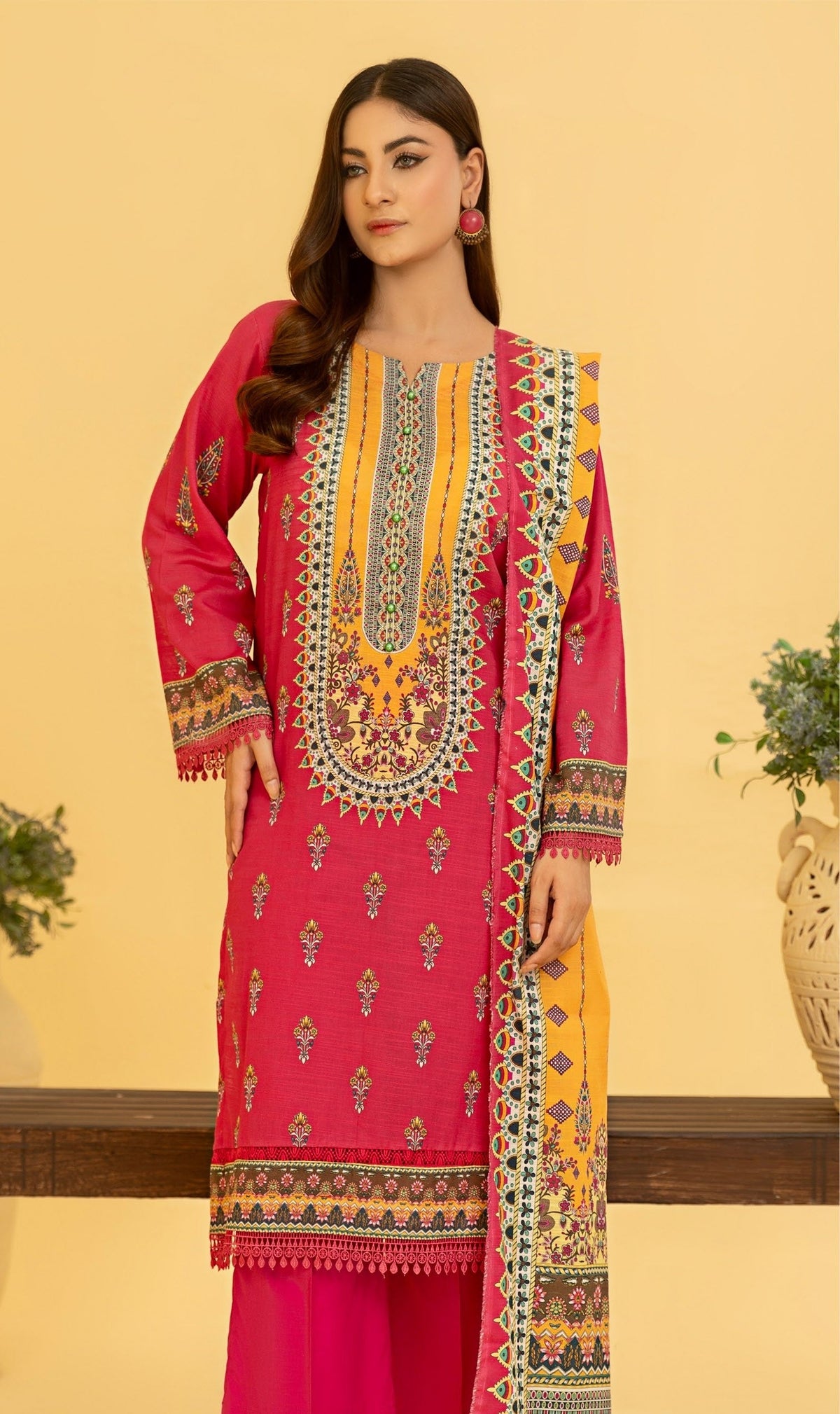 RANGREZA Airjet Khaddar 3PC – Printed Winter Suit