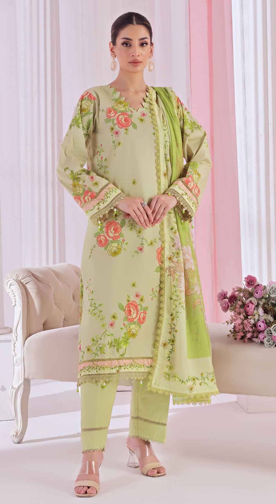 Al Zohaib 3PC Digital Printed Lawn Suit