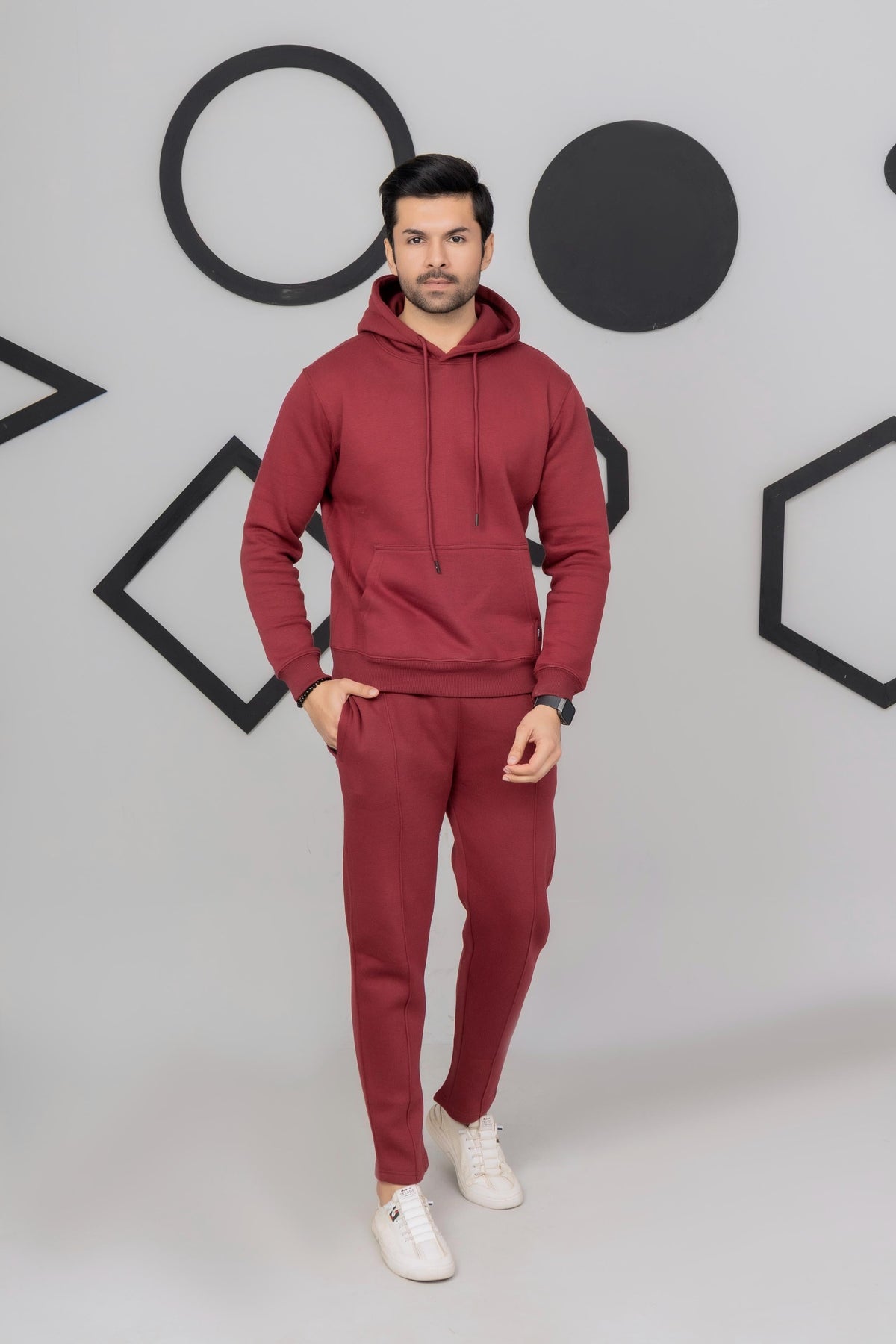Burgundy Glow Flees Tracksuit