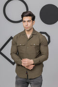 Green Casual Bubble Shirt