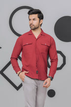 Bright Maroon Bubble Shirt