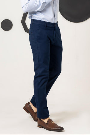 Desire Blue Cotton Pant smart Fit