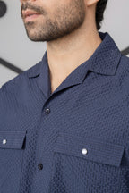 Navy Blue Bubble Shirt