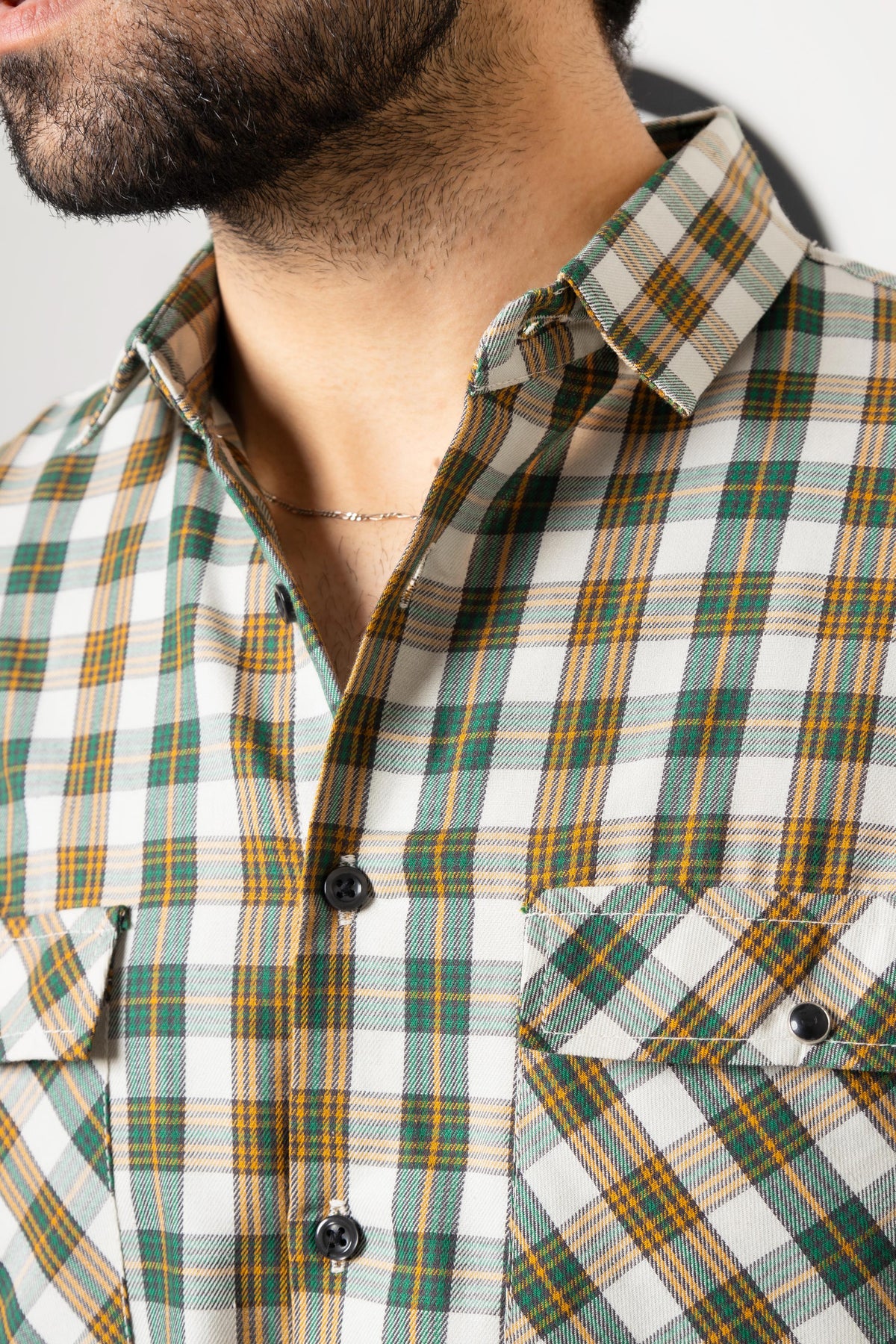 Leo Green Check Shirt