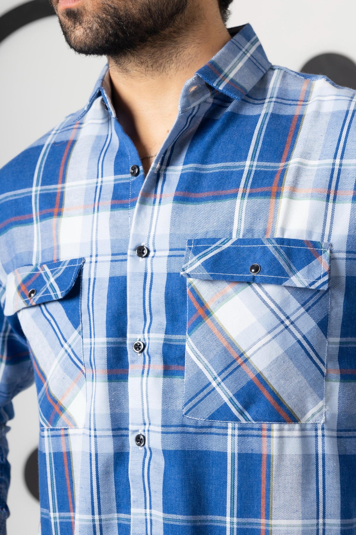 Phoenix Sky White Check Shirt