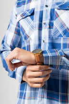 Phoenix Sky White Check Shirt