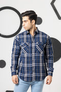 Saphire Blue Check Shirt