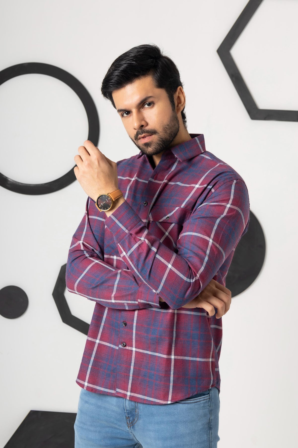 Pink Spinal Check Shirt