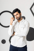 Pearl White Casual Shirt