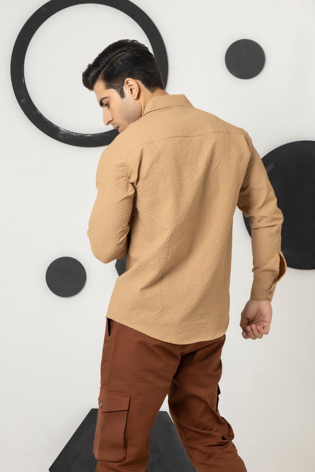 Carnelian Skin bubble Casual Shirt
