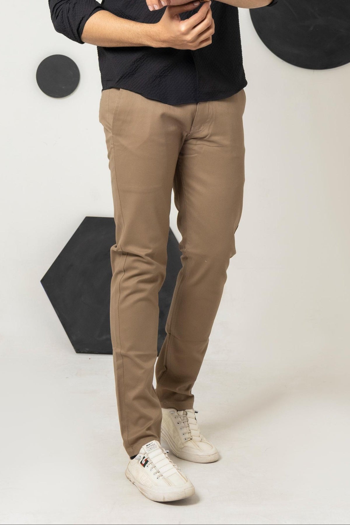 Bronze Brown Cotton Pant smart Fit