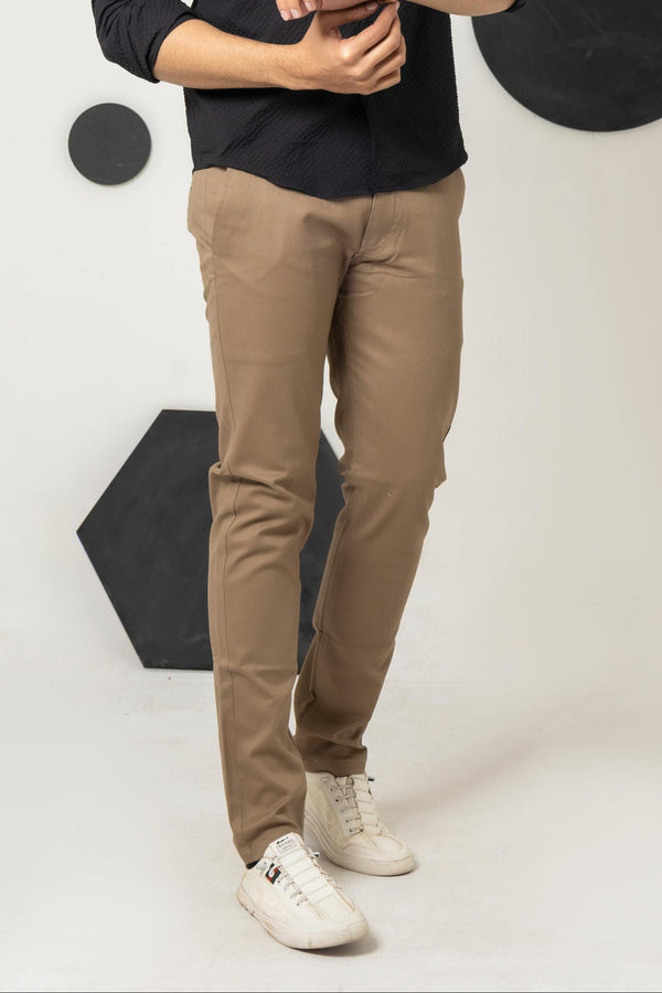 Bronze Brown Cotton Pant smart Fit