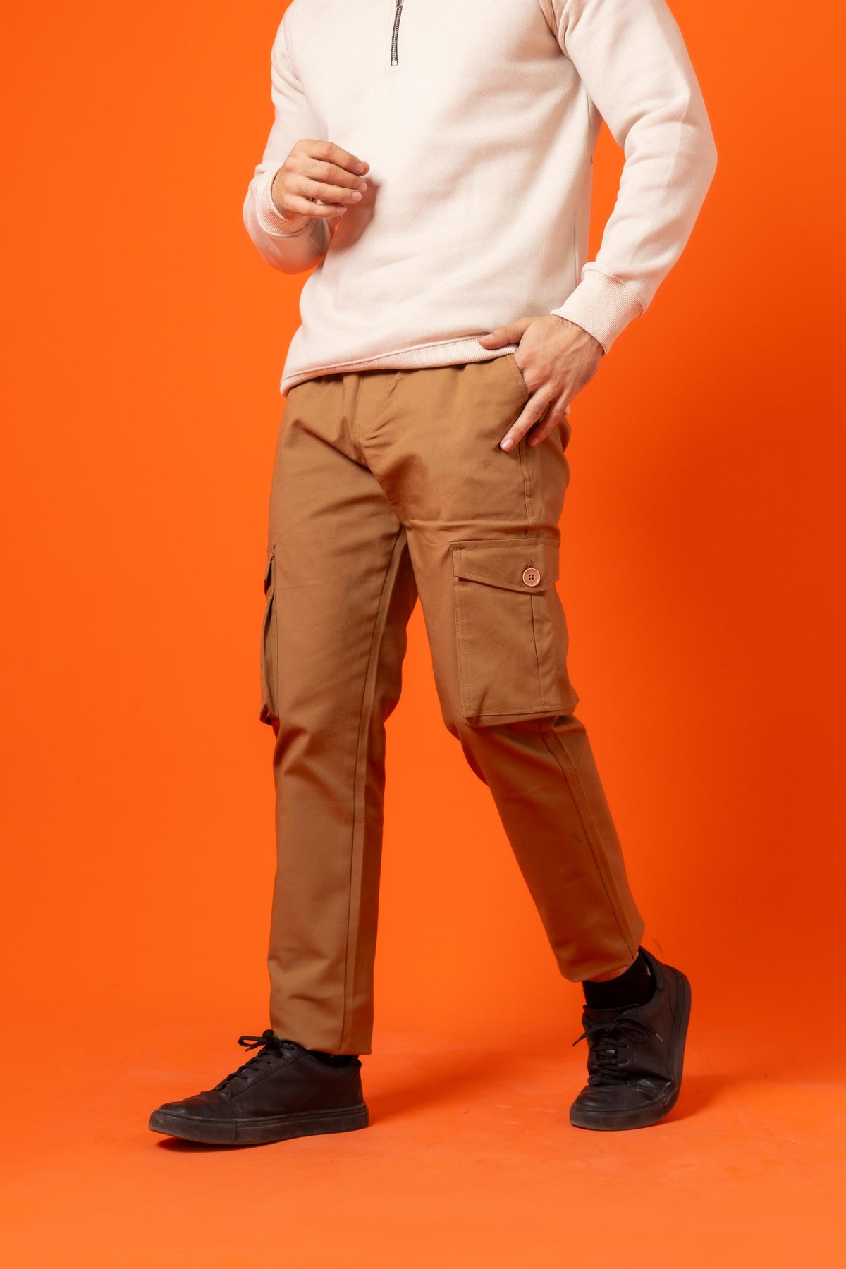 Khakhi Cargo straight Fit