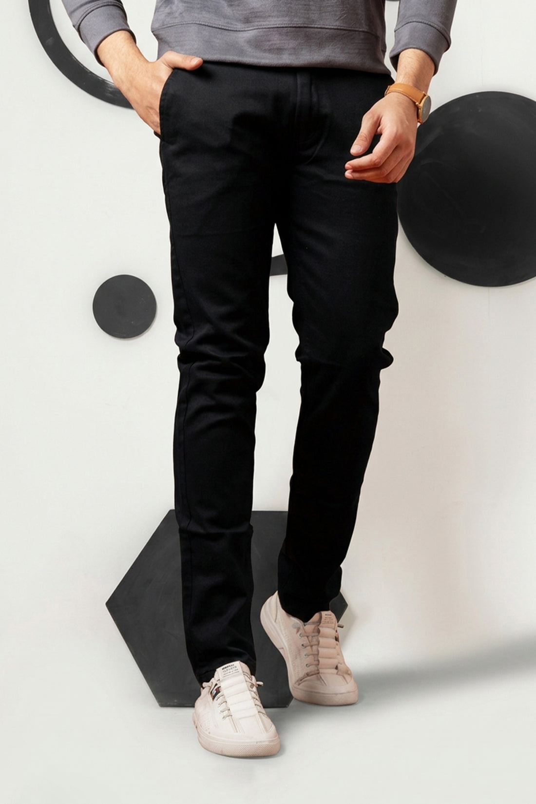 Real Black smart Fit Cotton Pant