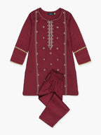 Girls Summer 2Pcs Embroidered Suit VG87-C