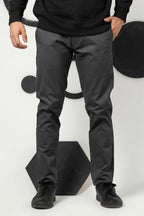 Charcoal Grey Cotton Pant smart Fit