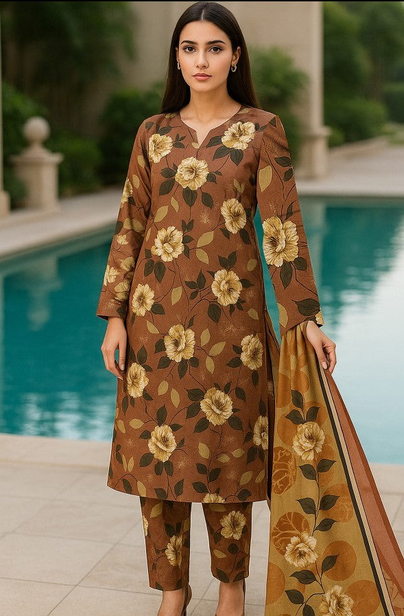 Nishat Printed Bana Dora Lawn 3PC | Unstitched Lawn Suit