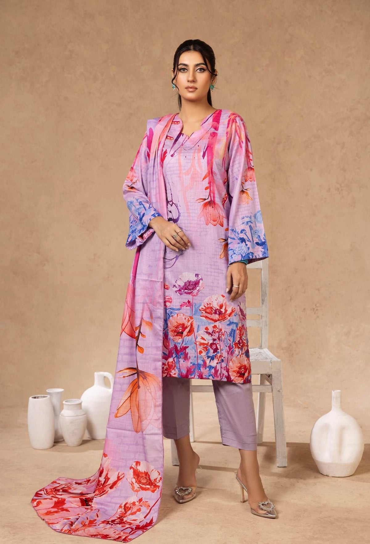 Flora Printed lawn 3PC | Premium Airjet Collection