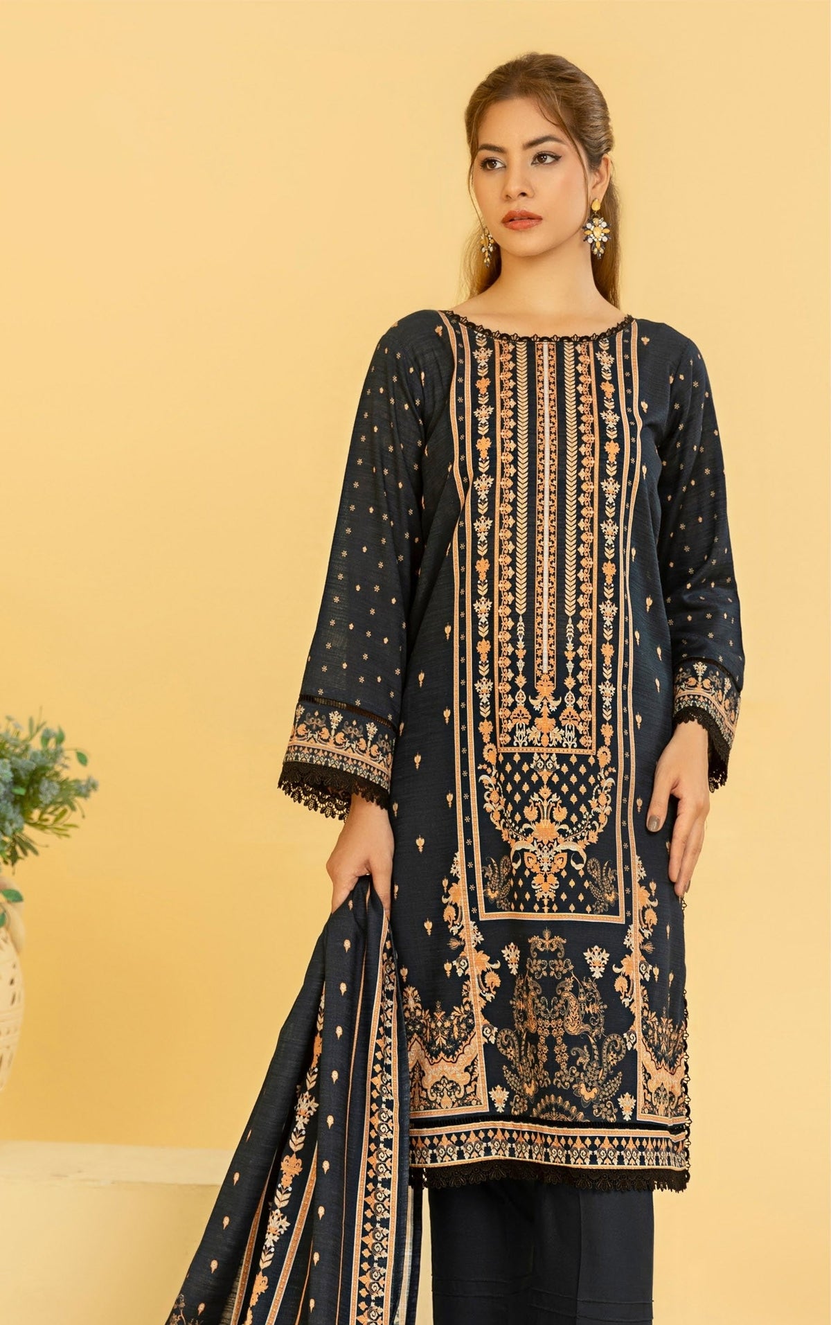 RANGREZA Airjet Khaddar 3PC – Printed Winter Suit