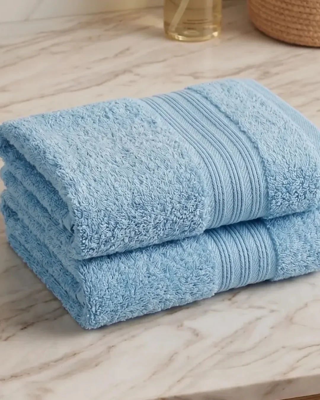 Sky Blue Bath Towel – Soft & Absorbent | 1 Piece