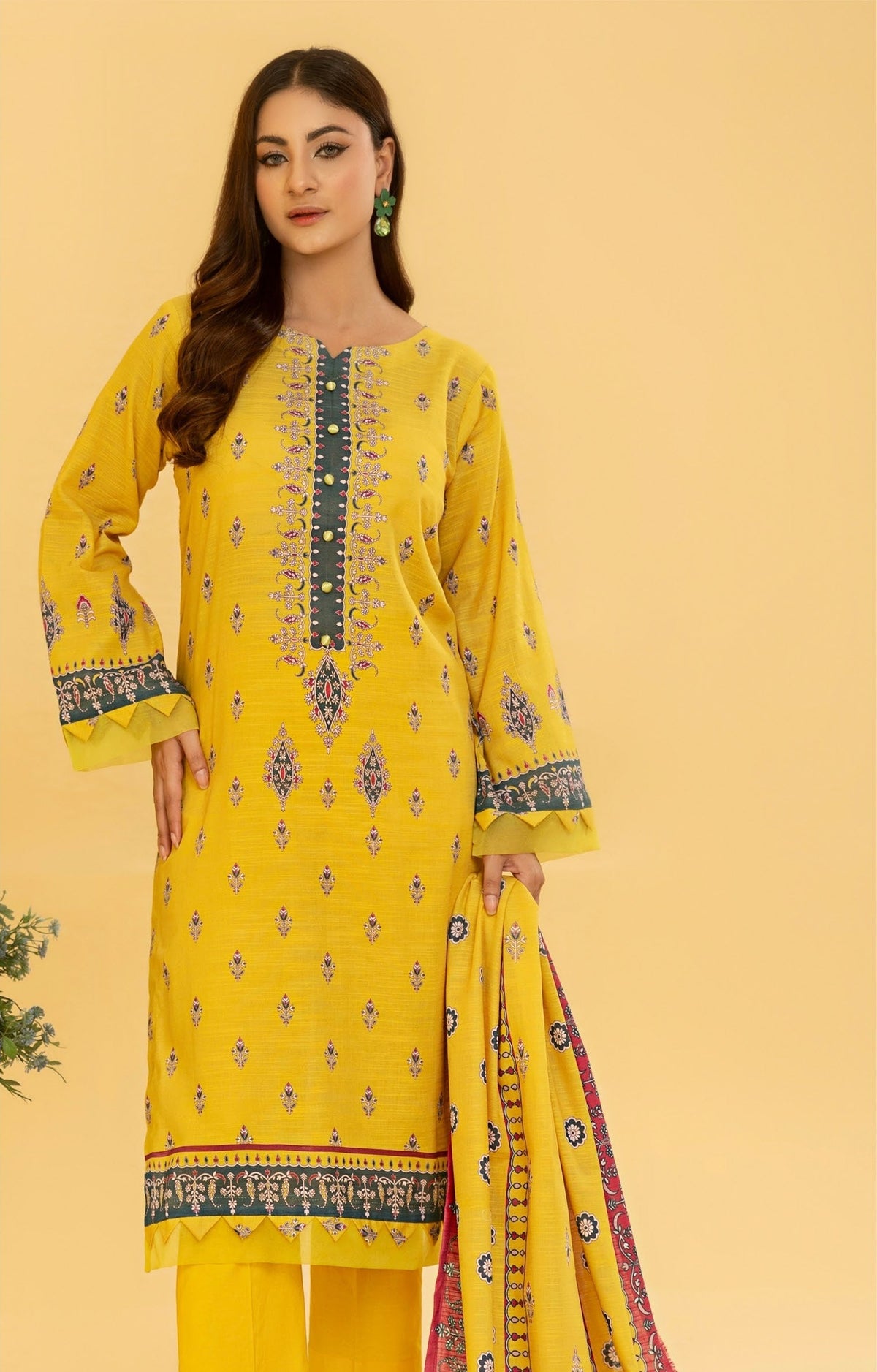 RANGREZA Airjet Khaddar 3PC – Printed Winter Suit