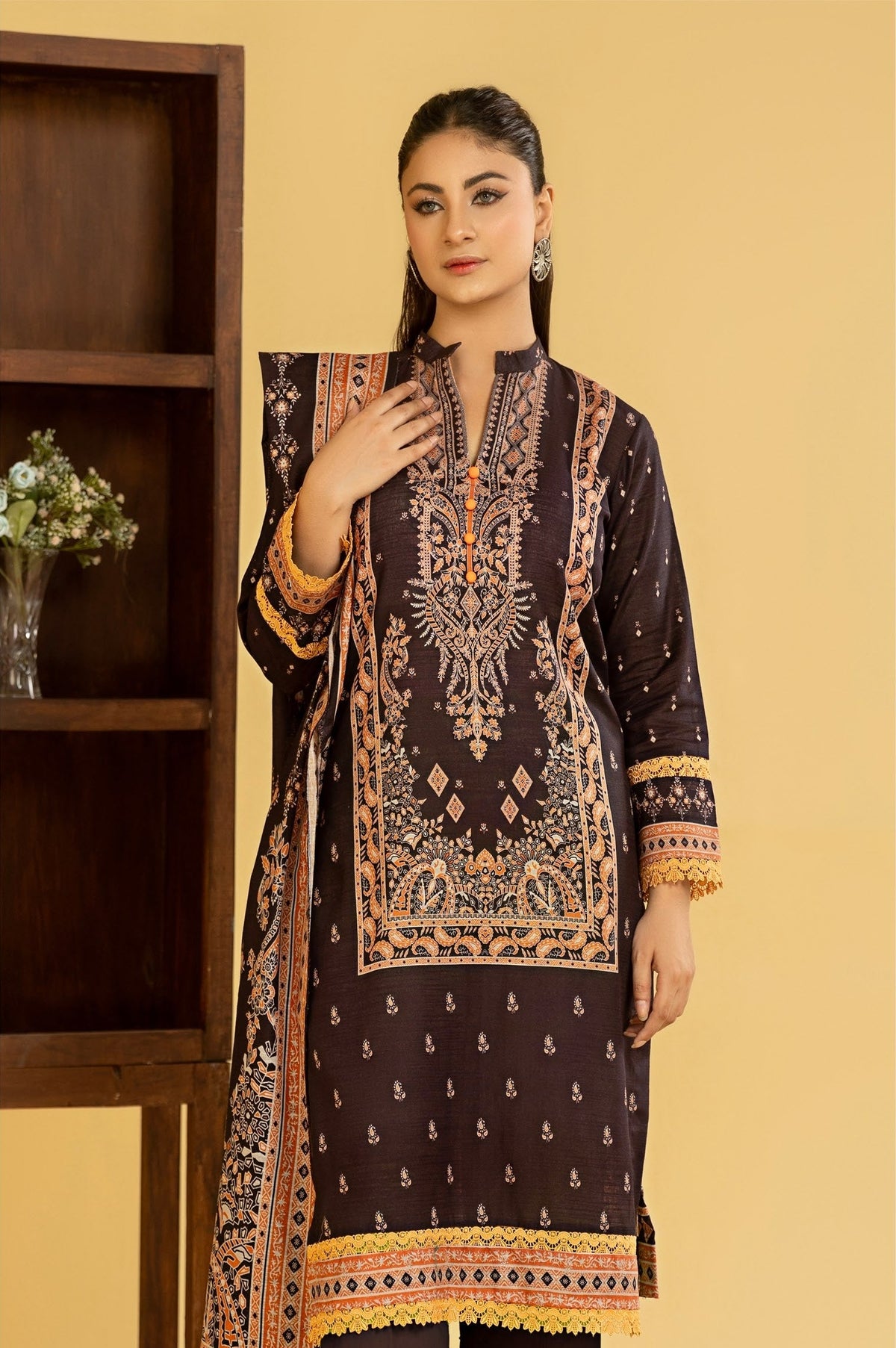 RANGREZA Airjet Khaddar 3PC – Printed Winter Suit