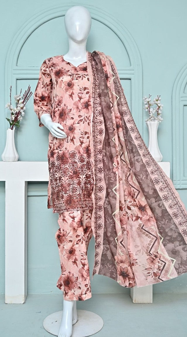 Sun Shine Embroidered Lawn 3PC