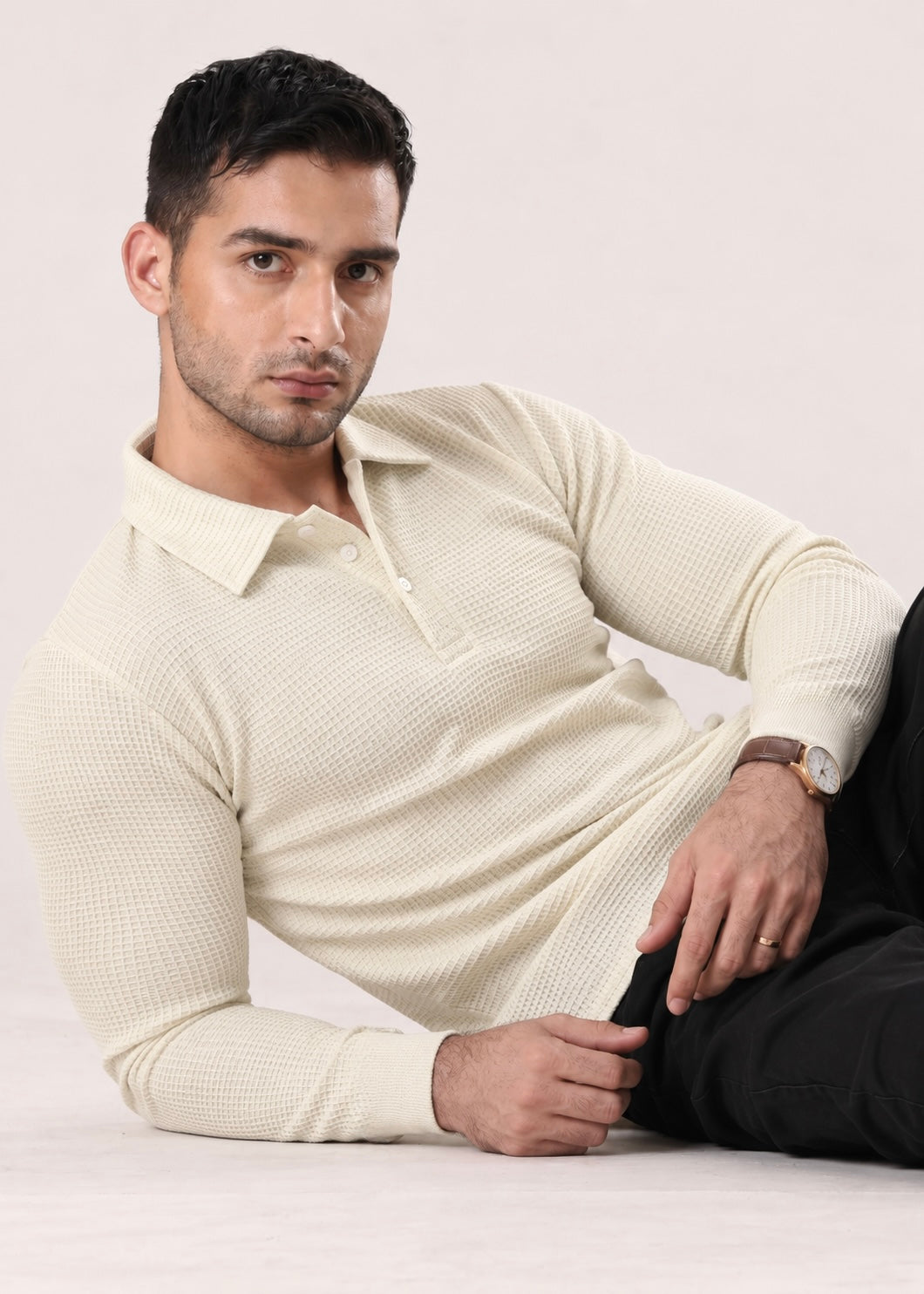 VEYRON TEXTURED SHIRT-WHITE